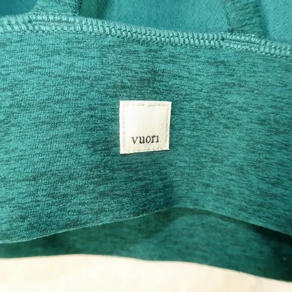 Vuori Long Line Elevation Bra Green Jade Heather Small - Picture 5 of 6